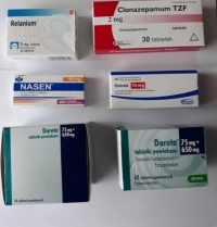 Rivotril,zolpidem,neurol, tramadol,lexaurin, Adipex retard .